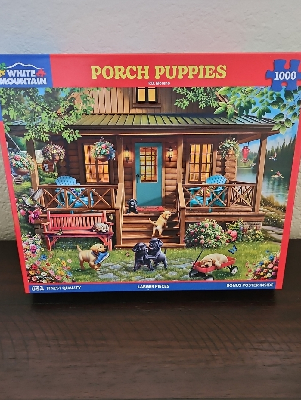 PORCH PUPPIES 1000 PIECE WHITE MOUNTAIN PUZZLE